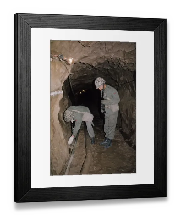 Framed Print : South Korean Soldiers In Tunnel Framed Print : South Korean Soldiers In Tunnel