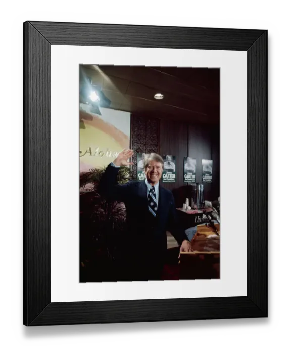 Framed Print : Jimmy Carter at Podium