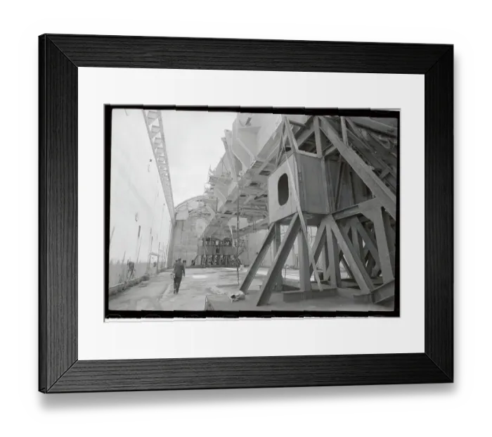 Framed Print : View of the Hughes Mining Barge