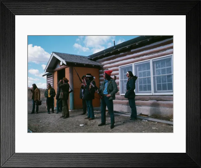 Framed Print : Native American Demonstration at Wounded Knee Framed Print : Native American Demonstration at Wounded Knee