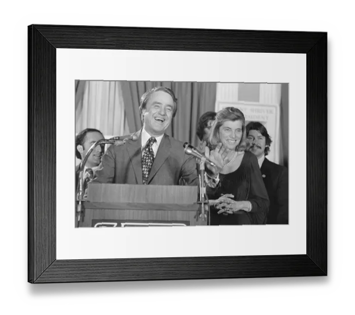 Framed Print : Sargent Shriver Smiling with Wife Framed Print : Sargent Shriver Smiling with Wife