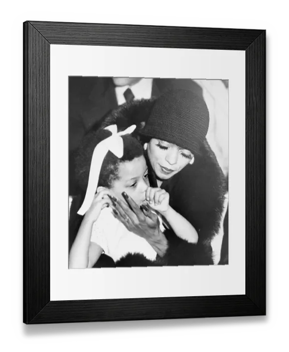 Framed Print : Diana Ross at Florence Ballard Chapman's Funeral Framed Print : Diana Ross at Florence Ballard Chapman's Funeral