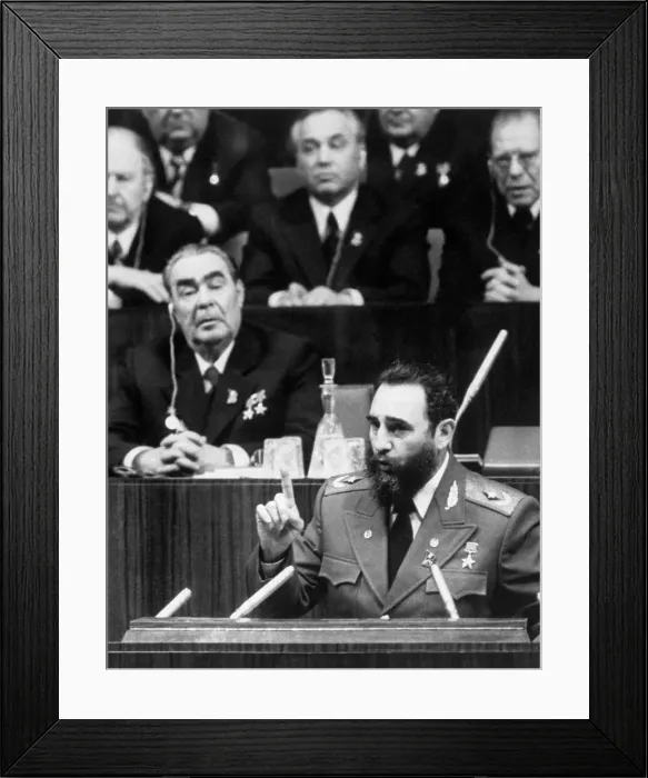 Framed Print : Fidel Castro Addressing the Soviet Congress Framed Print : Fidel Castro Addressing the Soviet Congress
