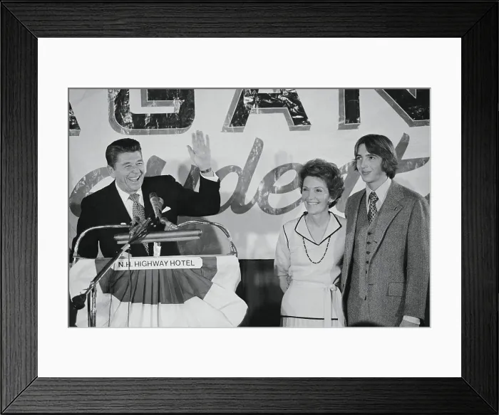 Framed Print : Ronald Reagan Waving Framed Print : Ronald Reagan Waving