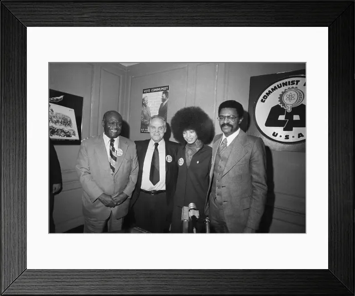 Framed Print : Angela Davis with Communist Candidates Framed Print : Angela Davis with Communist Candidates