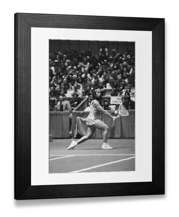 Framed Print : Rosie Casals In Tennis Action Framed Print : Rosie Casals In Tennis Action