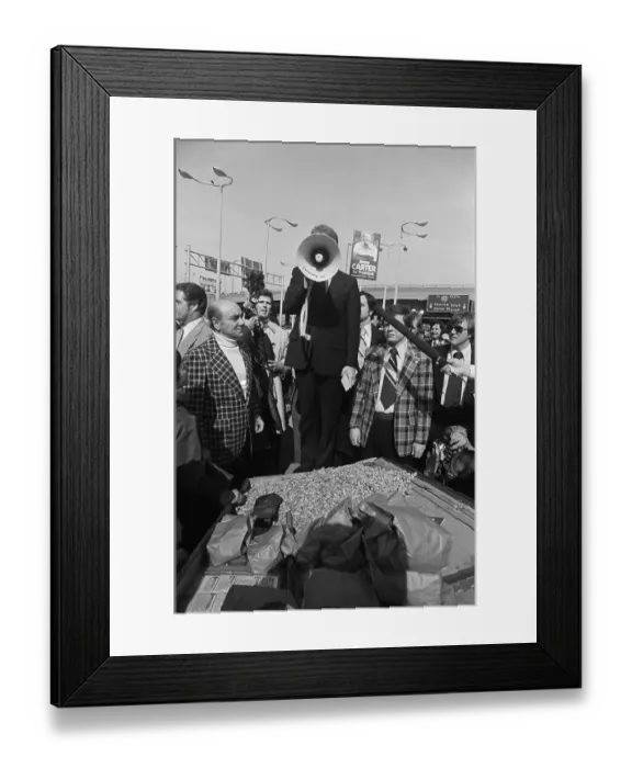 Framed Print : Jimmy Carter Campaigning in Boston Framed Print : Jimmy Carter Campaigning in Boston