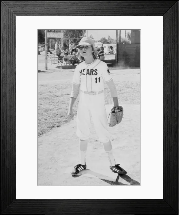 Framed Print : Tatum O'Neal Filming The Bad News Bears