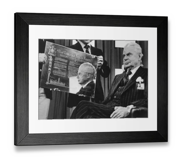 Framed Print : Canadian Bill of Rights and Former Leader