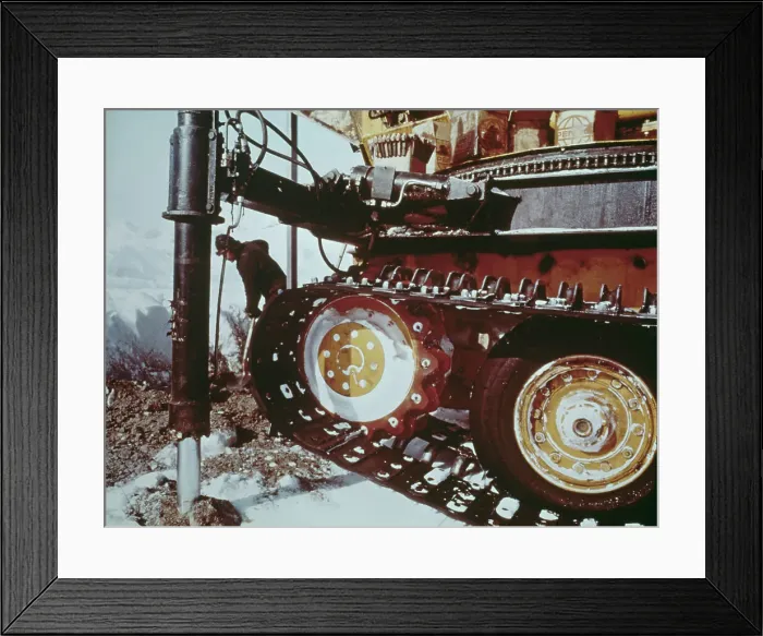 Framed Print : Tracked Drill Rig In Alaska Framed Print : Tracked Drill Rig In Alaska