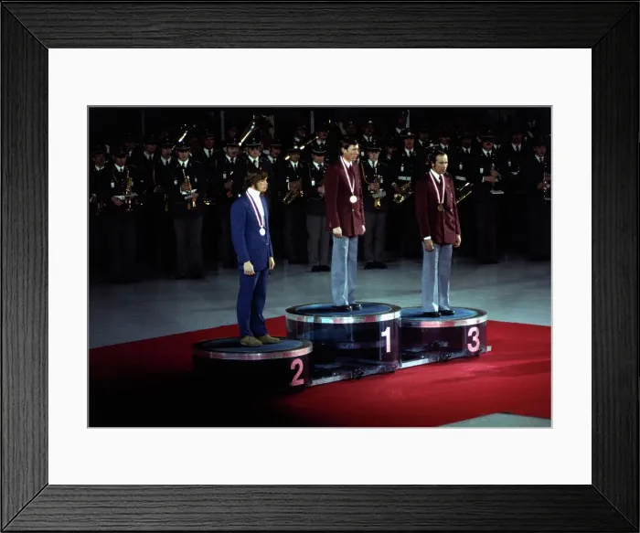 Framed Print : Winter Olympic Winners on Podium Framed Print : Winter Olympic Winners on Podium