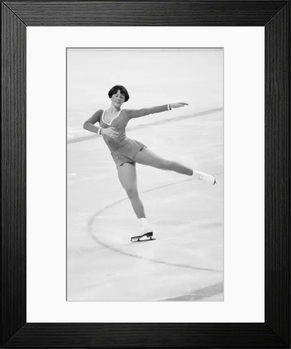 Framed Print : Dorothy Hamill Skating in Winter Olympics Arena Framed Print : Dorothy Hamill Skating in Winter Olympics Arena