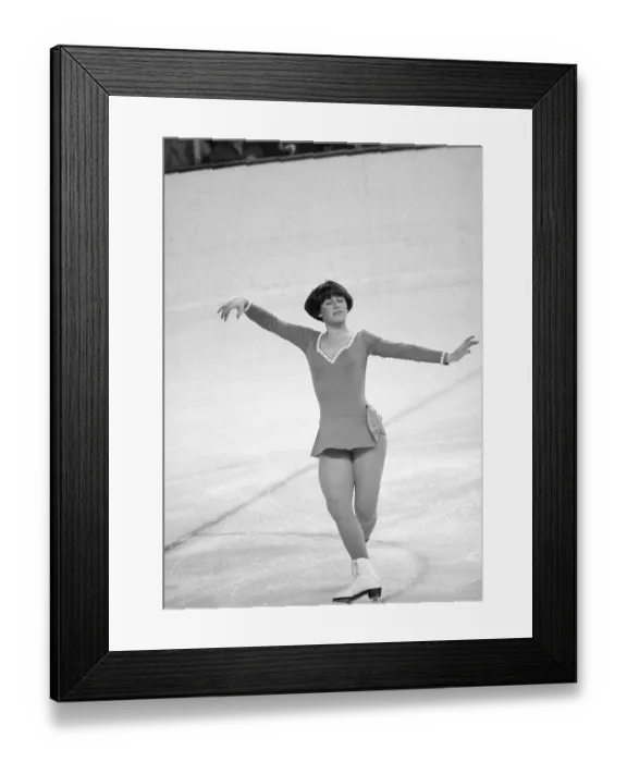 Framed Print : Dorothy Hamill Skating at Olympics