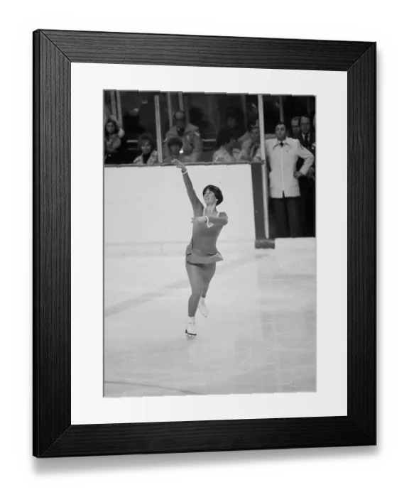 Framed Print : Dorothy Hamill Skating at Olympics Framed Print : Dorothy Hamill Skating at Olympics