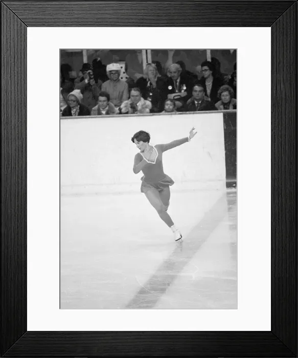 Framed Print : Dorothy Hamill Skating at Olympics Framed Print : Dorothy Hamill Skating at Olympics