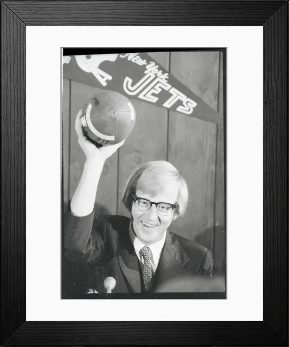 Framed Print : Lou Holtz Holding Football Framed Print : Lou Holtz Holding Football
