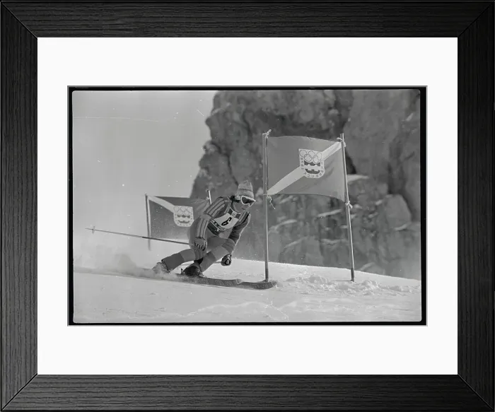 Framed Print : Ingemar Stenmark Skiing on Olympic Course Framed Print : Ingemar Stenmark Skiing on Olympic Course