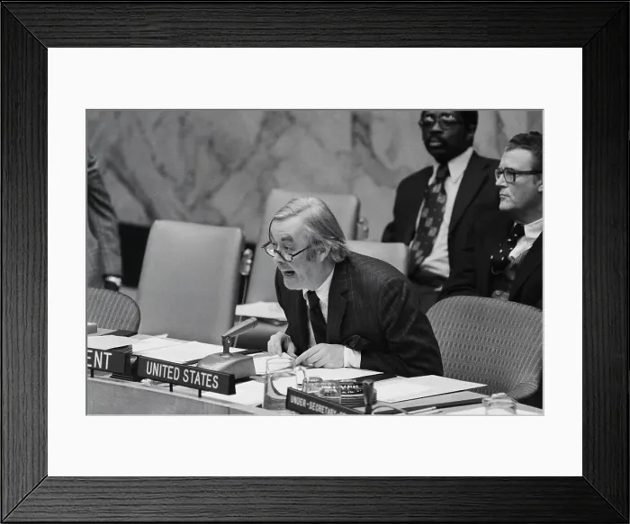 Framed Print : Us Amb. Daniel Patrick Moynihan Framed Print : Us Amb. Daniel Patrick Moynihan