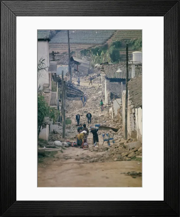 Framed Print : Aftermath Of Guatemala Earthquake Framed Print : Aftermath Of Guatemala Earthquake
