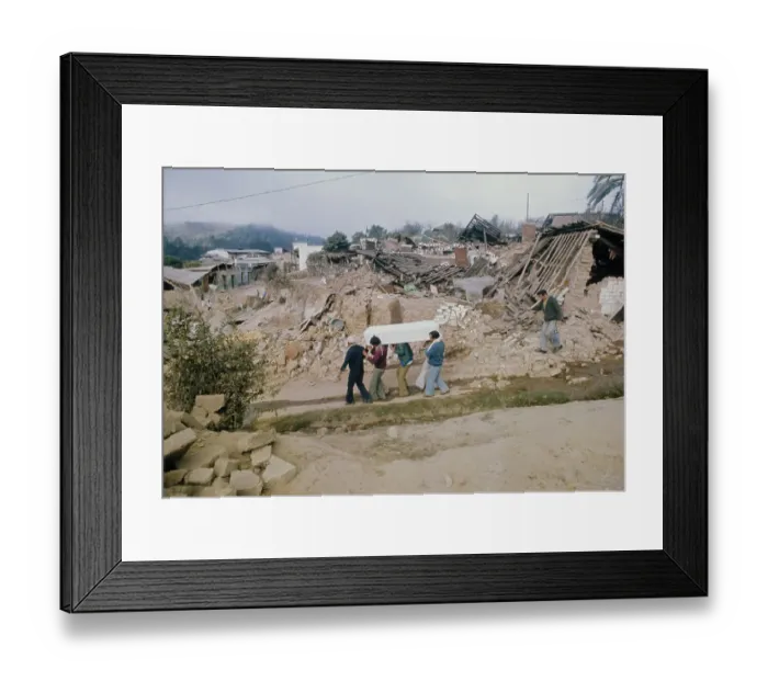 Framed Print : Aftermath Of Guatemala Earthquake Framed Print : Aftermath Of Guatemala Earthquake