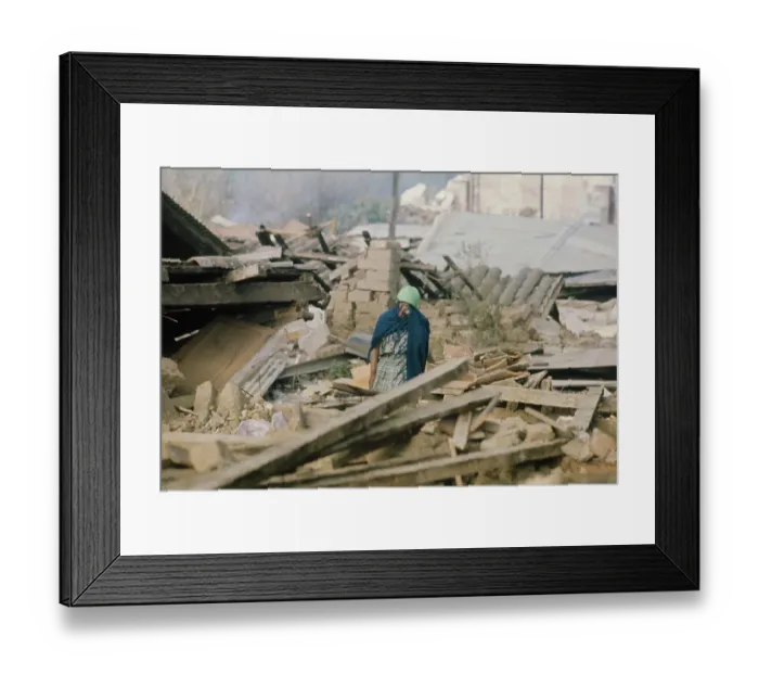 Framed Print : Aftermath Of Guatemala Earthquake