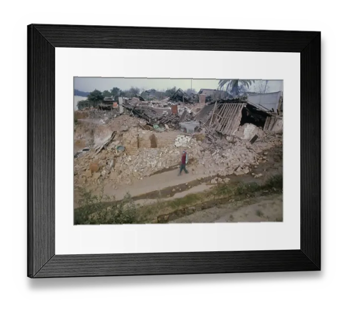 Framed Print : Aftermath Of Guatemala Earthquake Framed Print : Aftermath Of Guatemala Earthquake