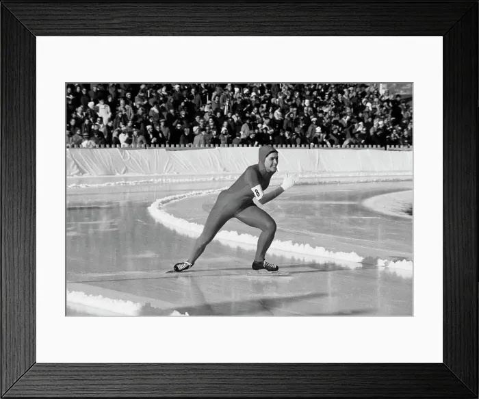 Framed Print : Sheila Young Competing in Olympic Speed Skating Framed Print : Sheila Young Competing in Olympic Speed Skating