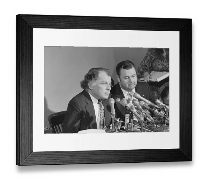 Framed Print : Attorney F. Lee Bailey at News Conference