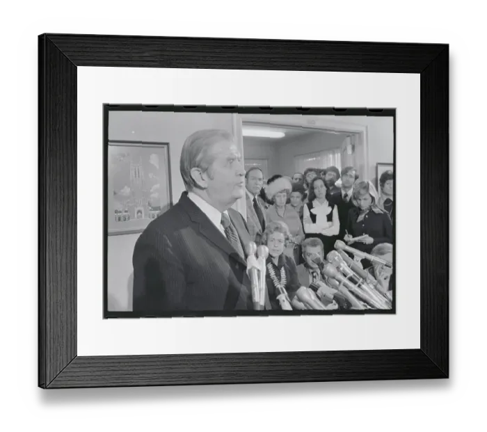 Framed Print : Terry Sanford Addressing the Media Framed Print : Terry Sanford Addressing the Media
