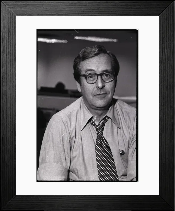 Framed Print : John Chancellor In The Newsroom Framed Print : John Chancellor In The Newsroom