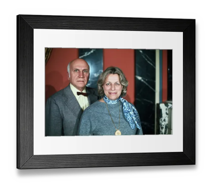 Framed Print : William Masters and Wife Posing Together Framed Print : William Masters and Wife Posing Together