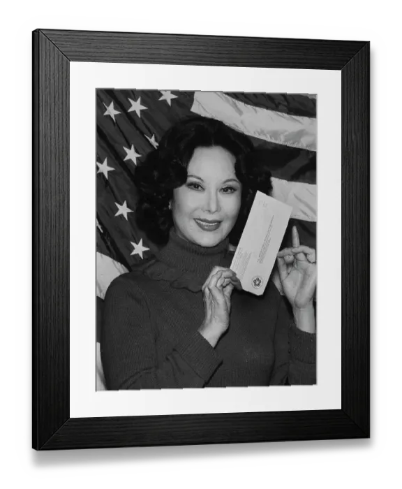 Framed Print : Li Li-hua Holding Residency Card Framed Print : Li Li-hua Holding Residency Card
