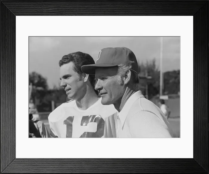 Framed Print : Tom Landry and Roger Staubach Framed Print : Tom Landry and Roger Staubach