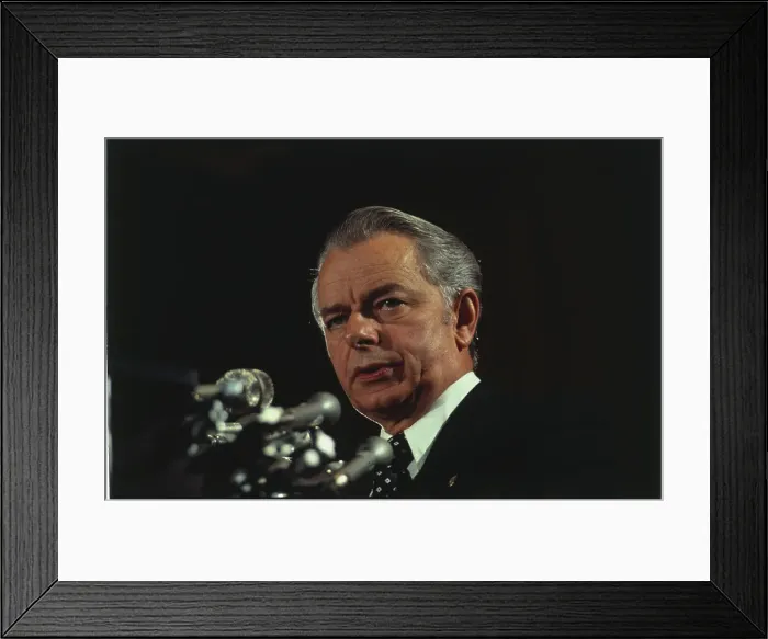 Framed Print : Senator Robert Byrd at Microphones Framed Print : Senator Robert Byrd at Microphones