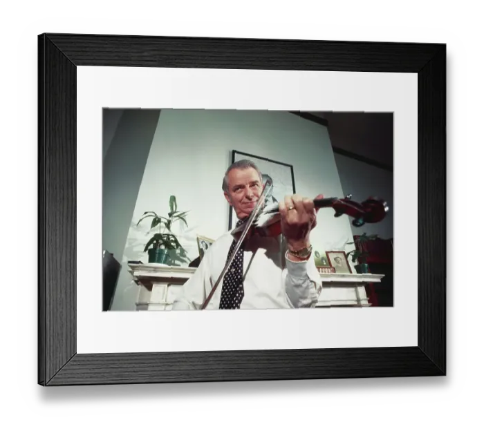 Framed Print : Senator Robert Byrd with Violin Framed Print : Senator Robert Byrd with Violin