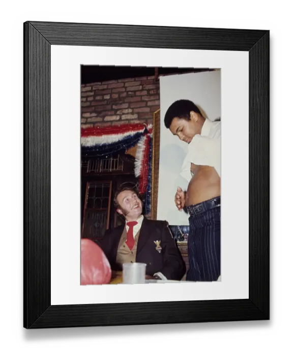 Framed Print : Muhammad Ali Shows Off Stomach Framed Print : Muhammad Ali Shows Off Stomach