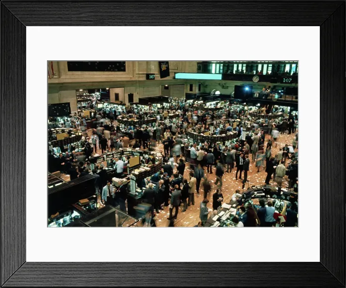 Framed Print : Crowded New York Stock Exchange Floor Framed Print : Crowded New York Stock Exchange Floor