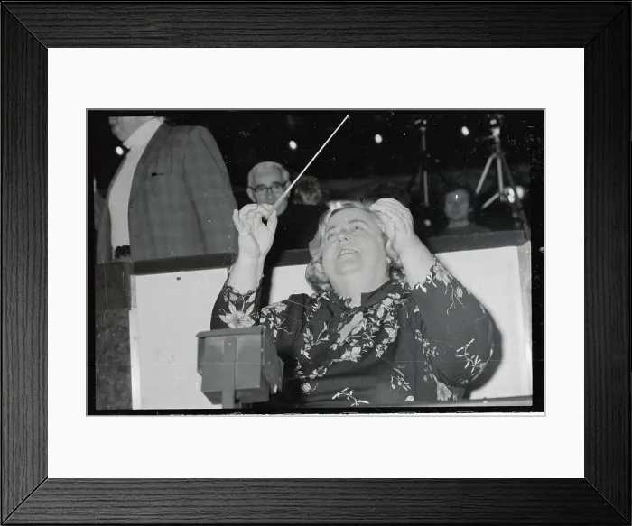 Framed Print : Portrait of Sarah Caldwell Conducting