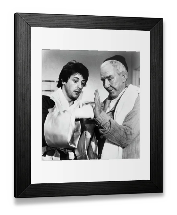 Framed Print : Sylvester Stallone and Burgess Meredith in Rocky Framed Print : Sylvester Stallone and Burgess Meredith in Rocky