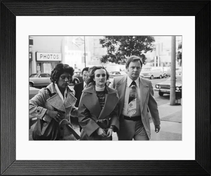 Framed Print : Heiress Patricia Hearst Arrives at Federal Building