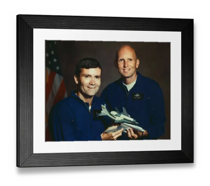 Framed Print : Fred W. Haise Jr. and C. Gordon Fullerton Framed Print : Fred W. Haise Jr. and C. Gordon Fullerton
