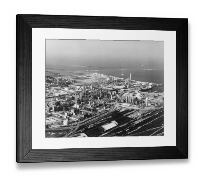 Framed Print : Aerial View Of Petrochemical Plant Framed Print : Aerial View Of Petrochemical Plant