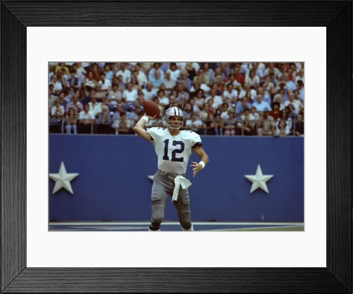 Framed Print : Roger Staubach Making Pass Framed Print : Roger Staubach Making Pass