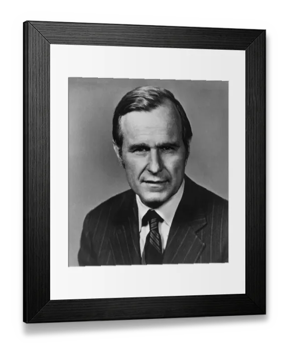 Framed Print : Portrait of George Bush
