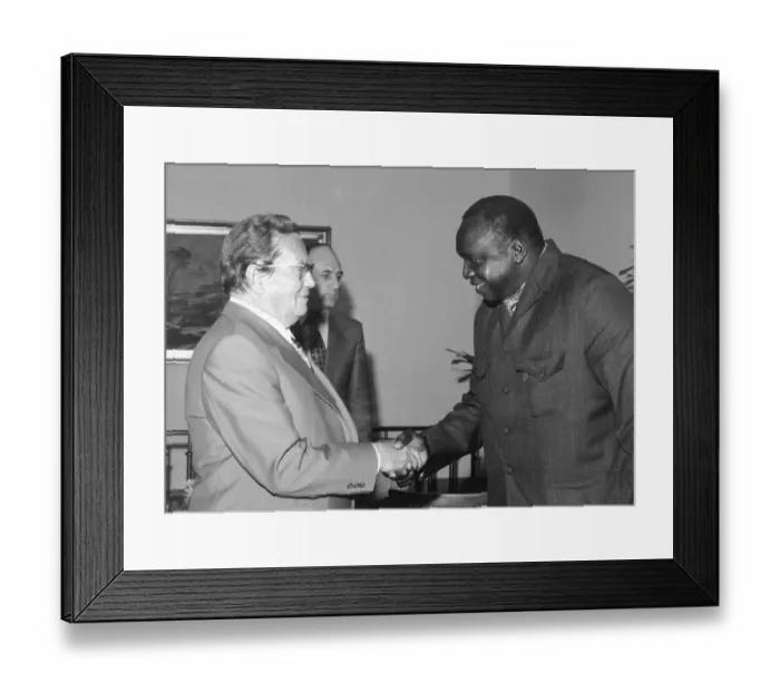 Framed Print : Josip Broz Tito Greeting African Leader Idi Amin Dadah Framed Print : Josip Broz Tito Greeting African Leader Idi Amin Dadah