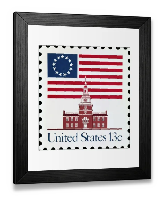 Framed Print : 13 Cent U.S. Stamp Framed Print : 13 Cent U.S. Stamp