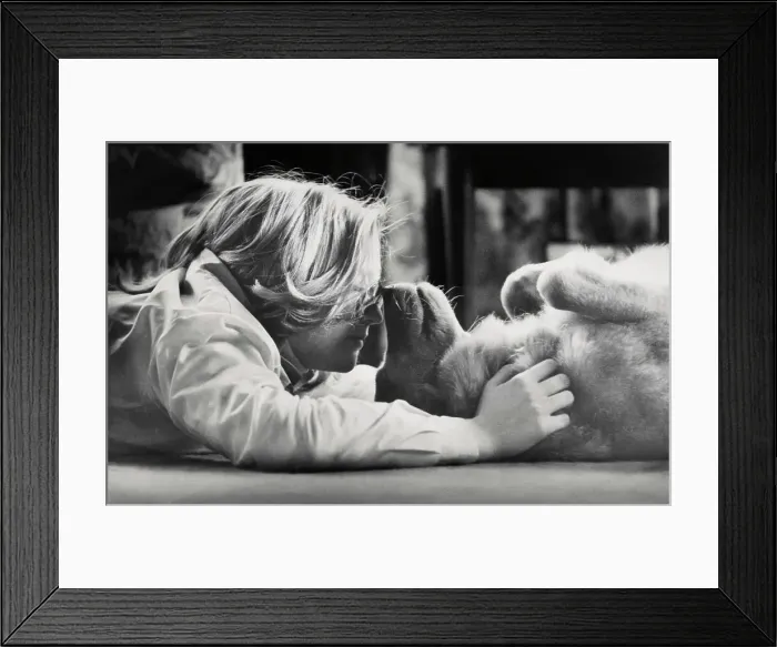 Framed Print : Susan Ford with Dog