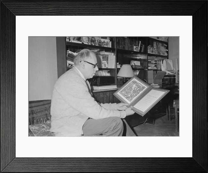 Framed Print : Andrei Sakharov Reading Nobel Citation Framed Print : Andrei Sakharov Reading Nobel Citation