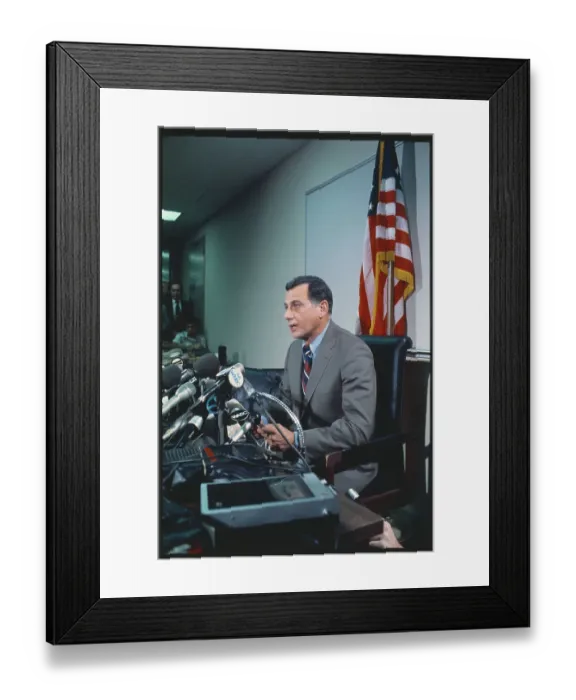 Framed Print : Maurice Madjari Speaking at Microphones Framed Print : Maurice Madjari Speaking at Microphones