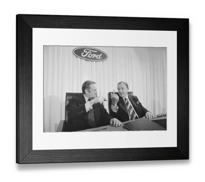 Framed Print : Henry Ford II Speaking with Lee Iacocca Framed Print : Henry Ford II Speaking with Lee Iacocca